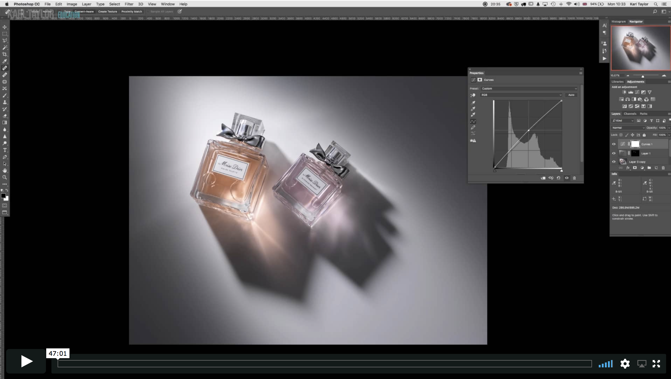 Dior Perfume Bottle Photography | Post-Production