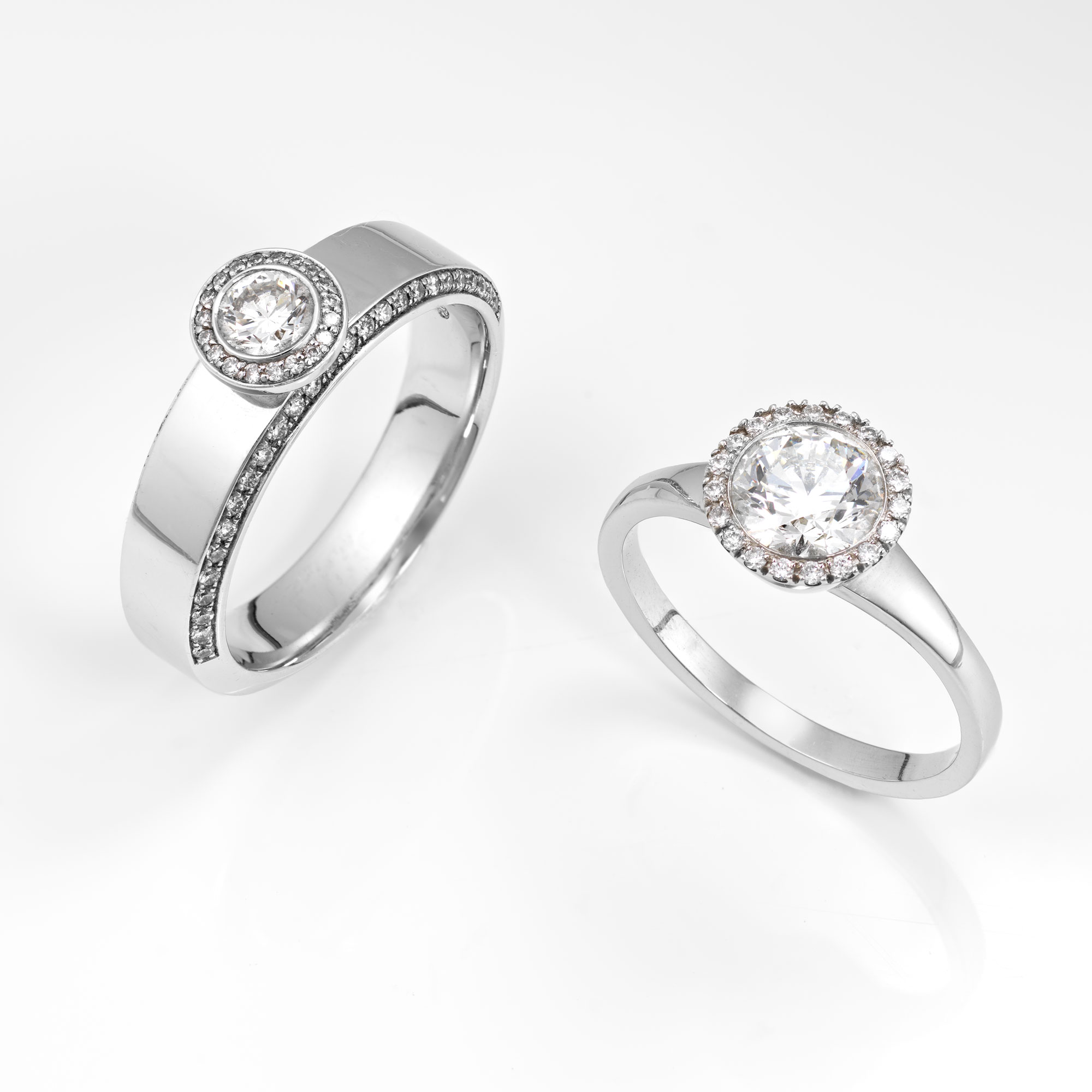 Product photography, diamond rings