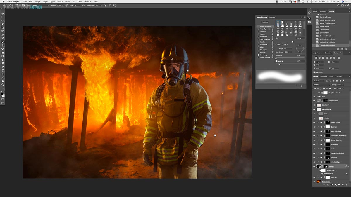 Using burning and dodging in Photoshop