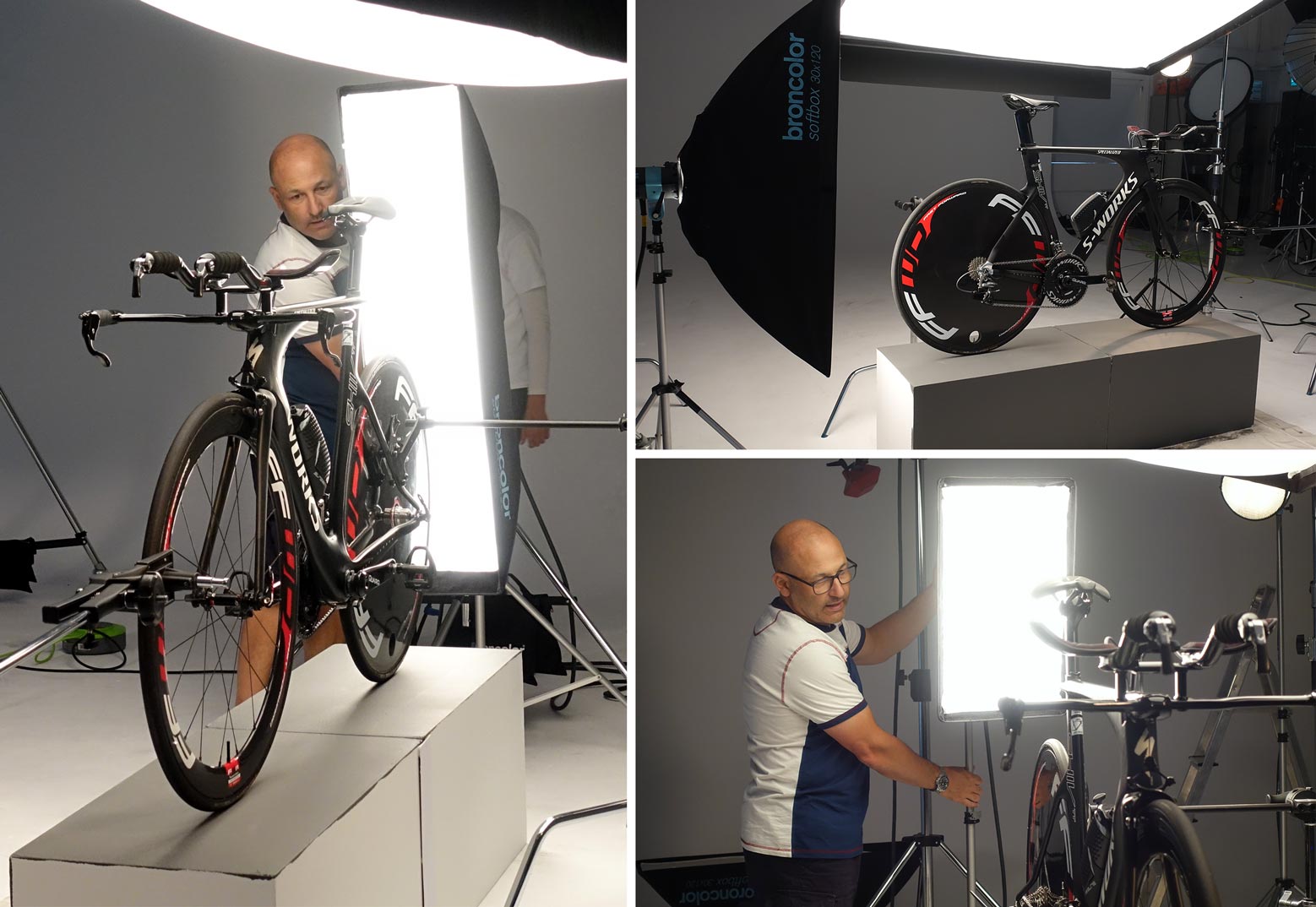 Lighting setup for bicycle product shoot