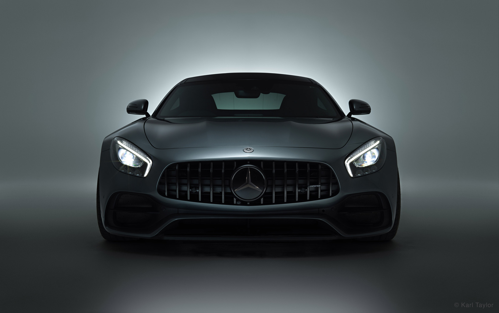 Mercedes AMG GT sports car front view